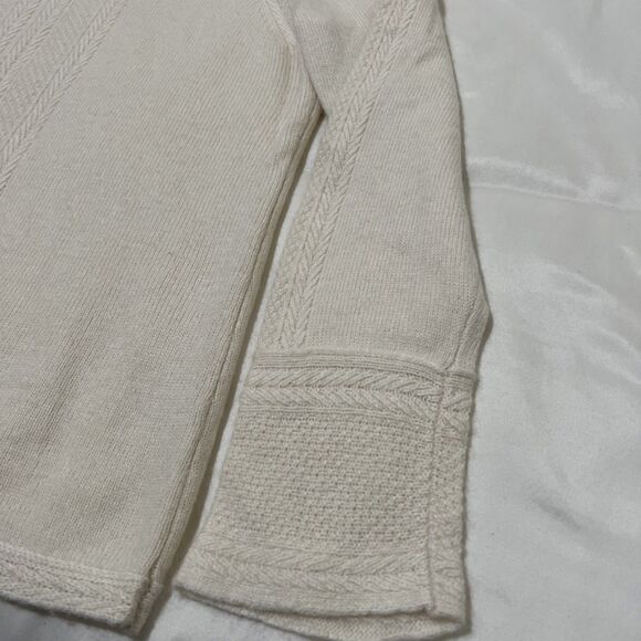 NWT Charter Club MOP Button Detail White WOOL ANGORA Blend Sweater Turtleneck XL - Picture 11 of 15